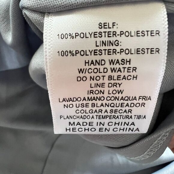 Listicle Swiss Dot Maternity Dress Large Babydoll Smocked Square Neck Chiffon - Picture 15 of 15